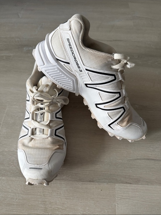 Salomon Shoes - Salomon Speedcross 3 Trail Shoes in White with Black Accents women's size 9